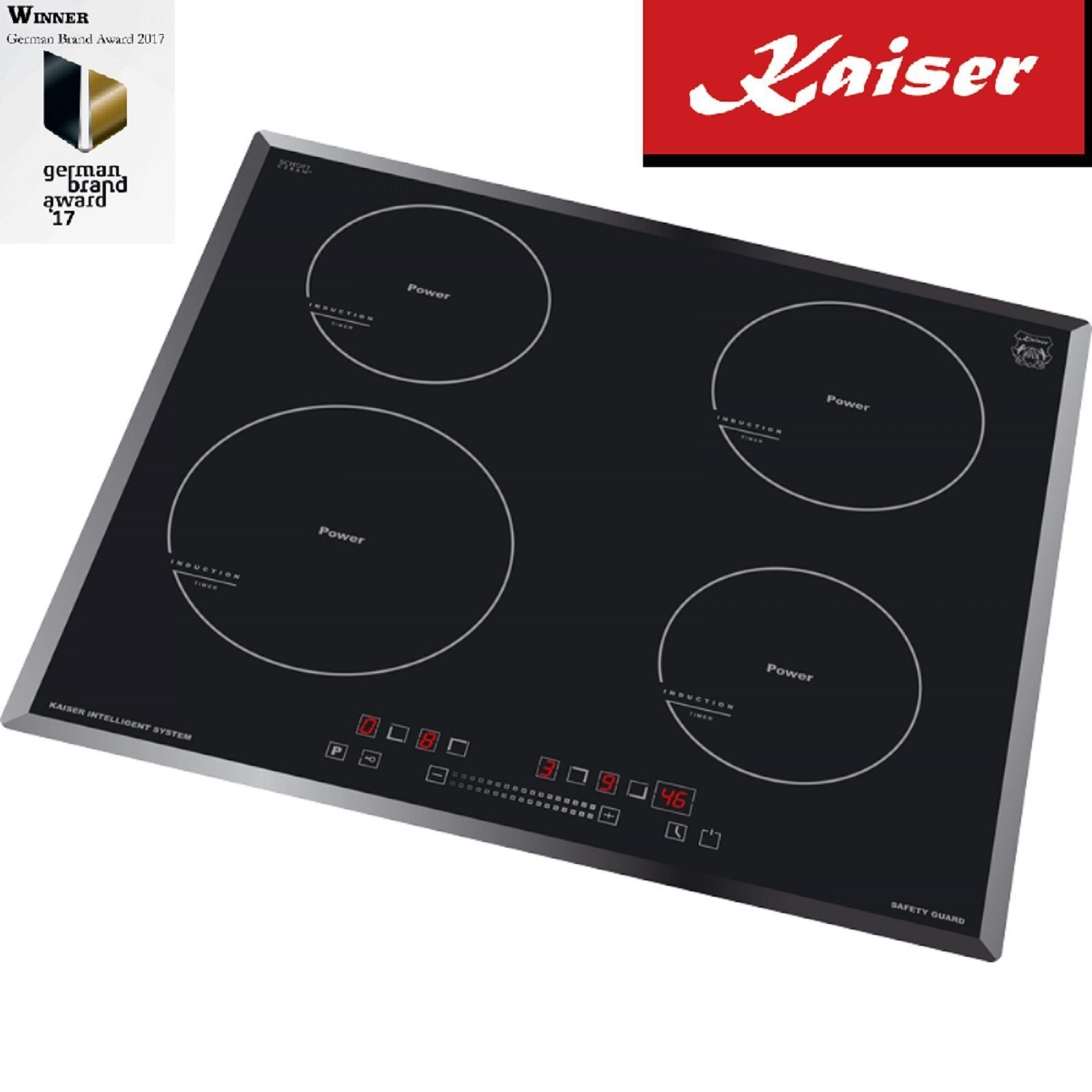 Küchengeräte Herd, 4 Kaiser Kochzonen, Touch Control Einbau Power Booster, Induktions-Kochfeld, Full