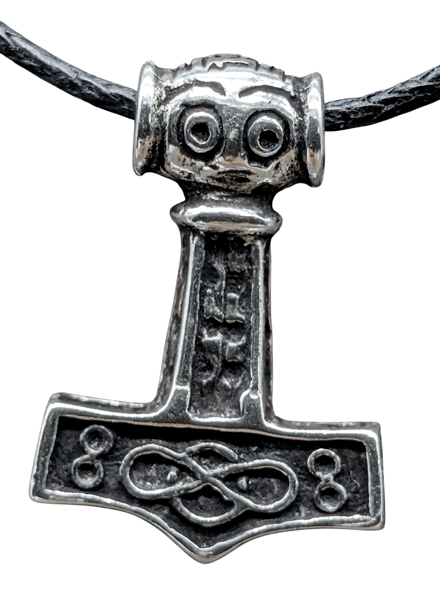 Kettenanhänger Thorshammer Anhänger Thor klein 925 Silber Hammer Thor Mjölnir