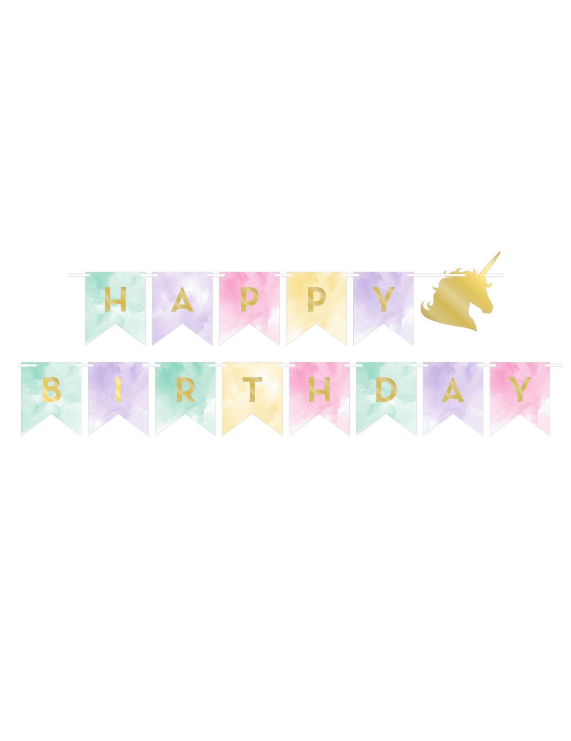 Kostüm Girlande Einhorn Geburtstag 14 cm x 2,4 m