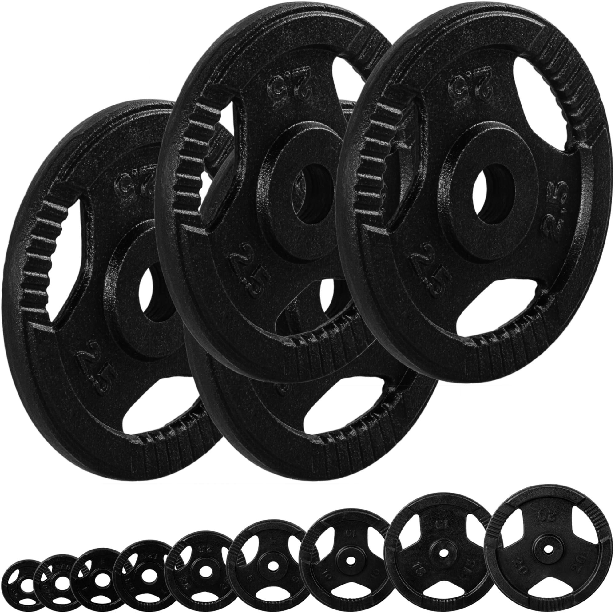 MOVIT Hantelscheiben Set PRO Gusseisen mit Griff, 10 kg, (Set), 0,5kg bis 20,0kg, Gewichtsscheiben, Bohrung 30/31 mm, Gewichte Hantel