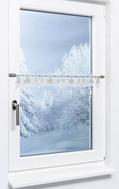 Scheibengardine Winterstille, Plauener Spitze®, (1 St), transparent, HxB 19x48cm