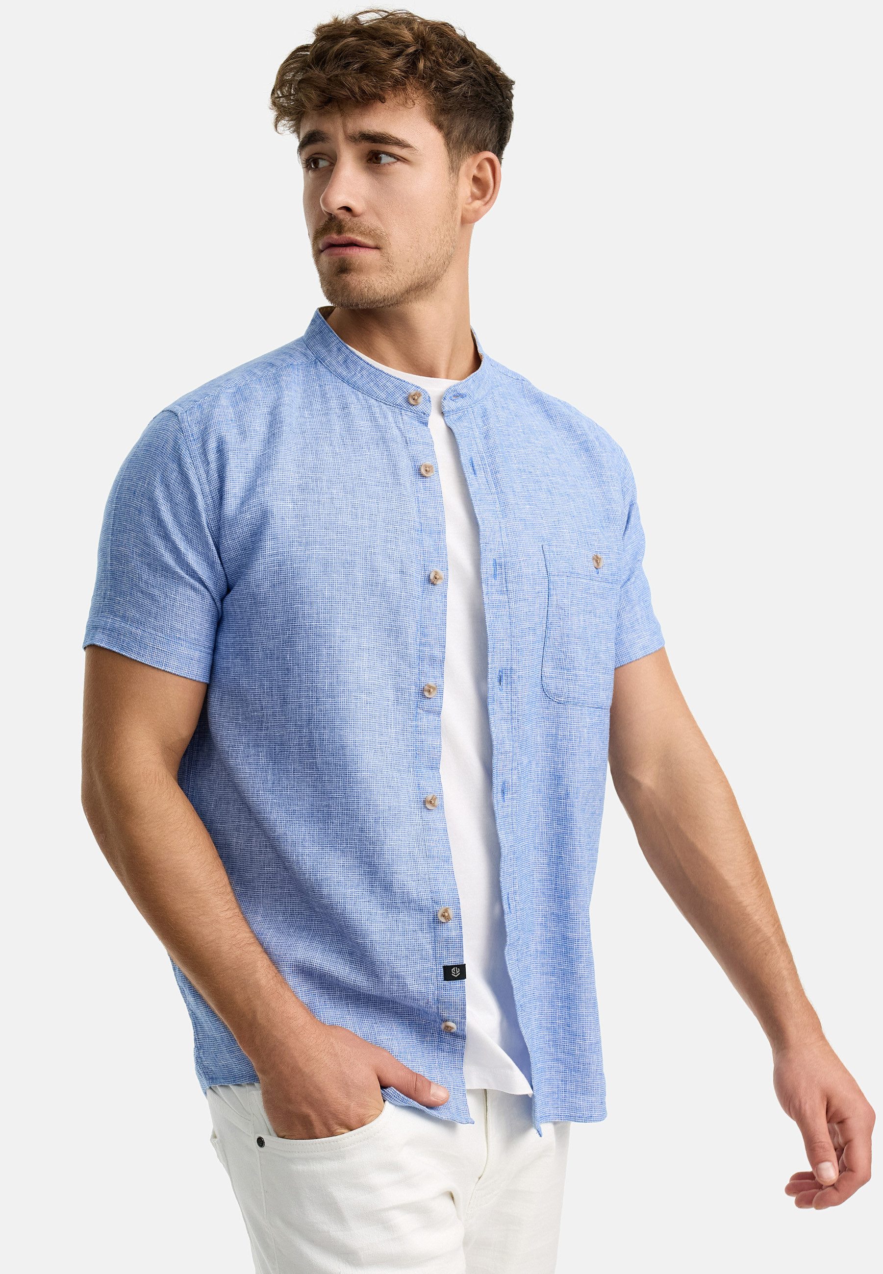 Indicode Kurzarmhemd Herren INHelmer Herrenhemd Kurzarm Kurzarm-Hemd in modernem und lässigem Schnitt