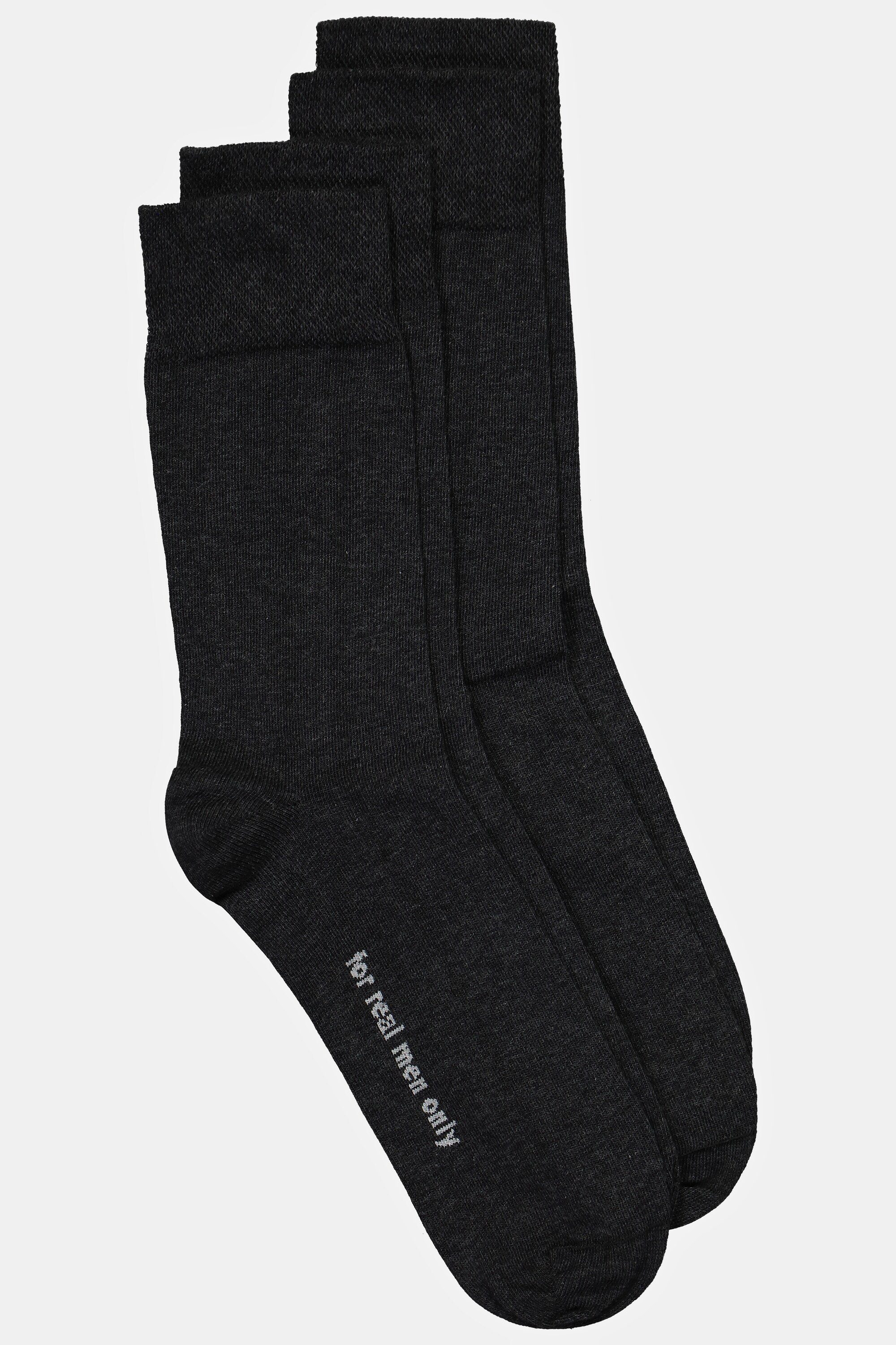 Socken JP1880 Komfort-Bündchen (2-Paar) 2er-Pack Basicsocken anthrazit