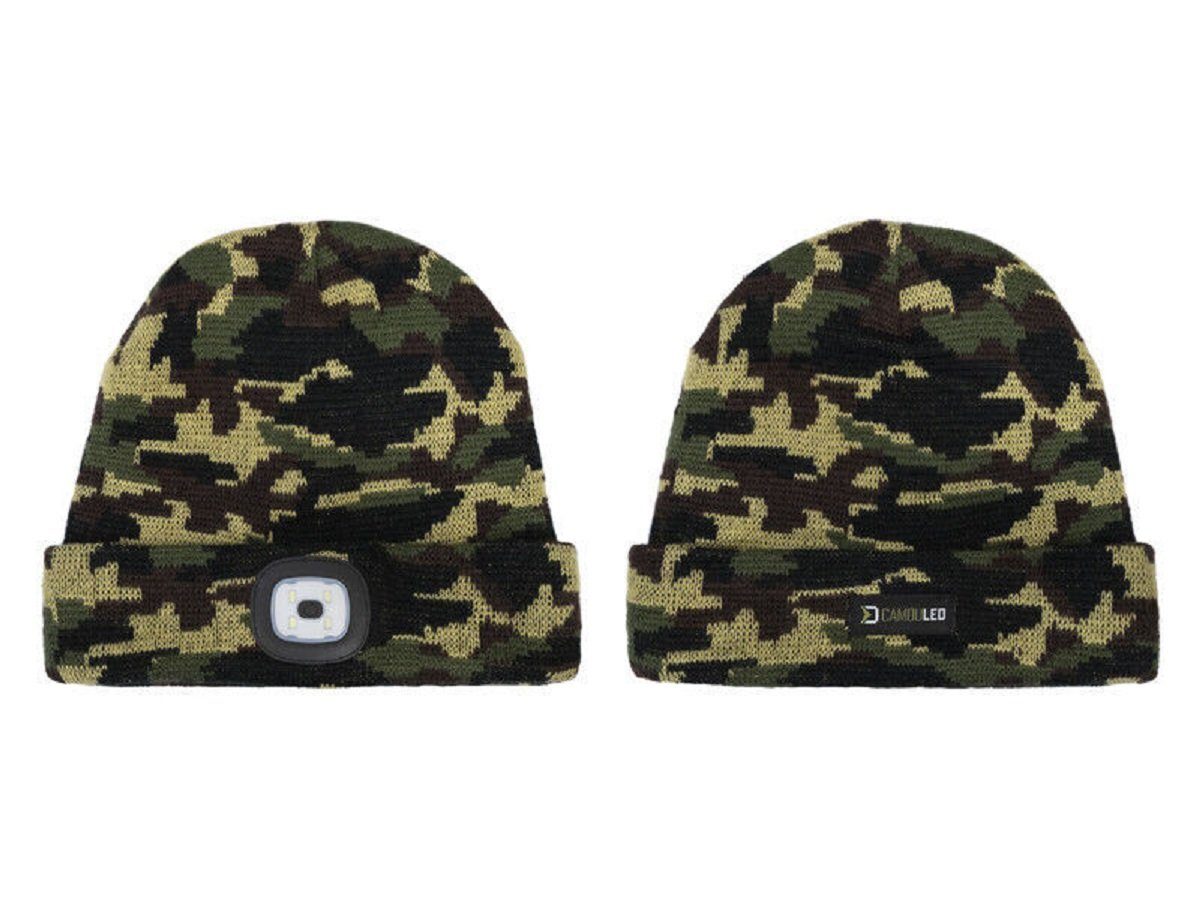Delphin.sk Strickmütze Wintermütze Delphin Camou LED und USB Anschluss camouflage Tarnung Die RWR LED ist eine Mütze, für Kälte, Wind und Dunkelheit