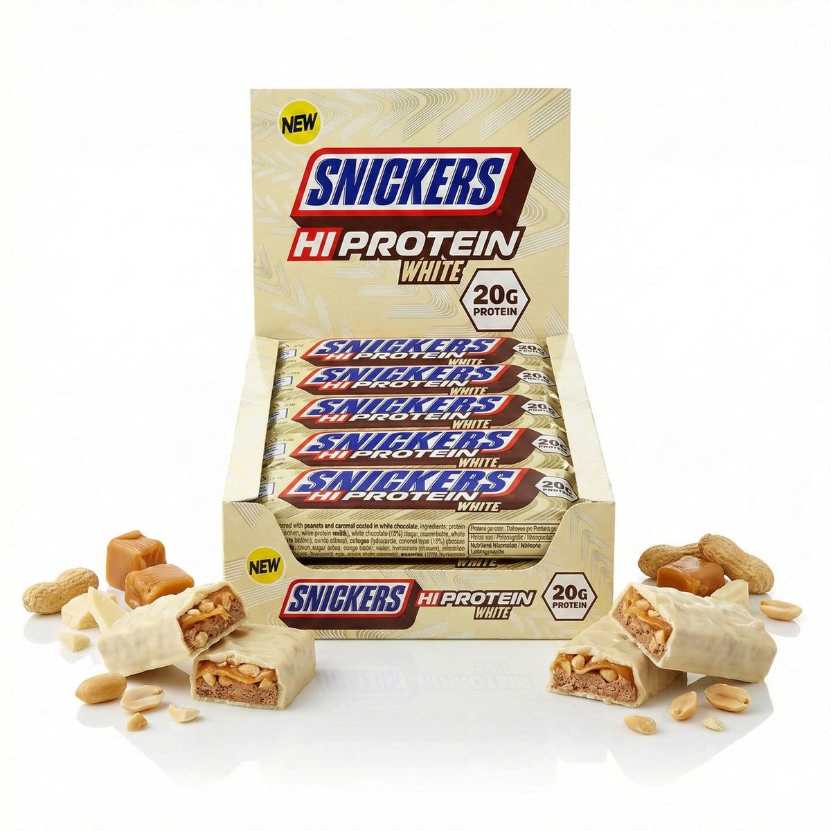Mars Mars Snickers Hi-Protein White Bar Riegel, 12 er 684 g