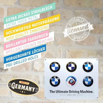 Nostalgic-Art Metallschild Blechschild 30 x 40 cm - BMW - BMW Logo Evolution
