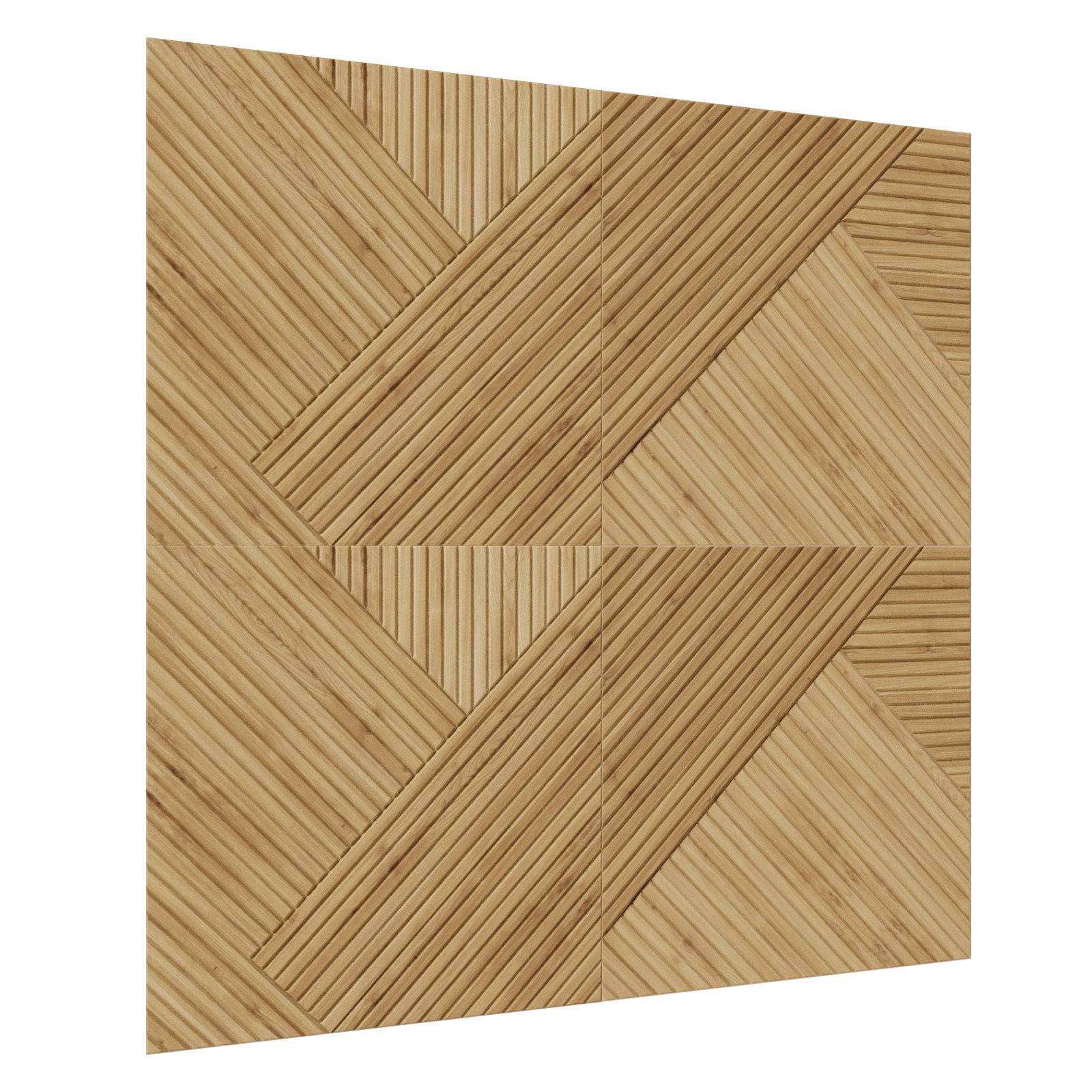 BUBOS Wandpaneel 4 Akustikpaneele selbstklebend für Wand und Decke, BxL: 60x60 cm, 0,36 qm, (4-tlg) Schallschutzpaneele, Wanddekoobjekt, 3D Wandverkleidung