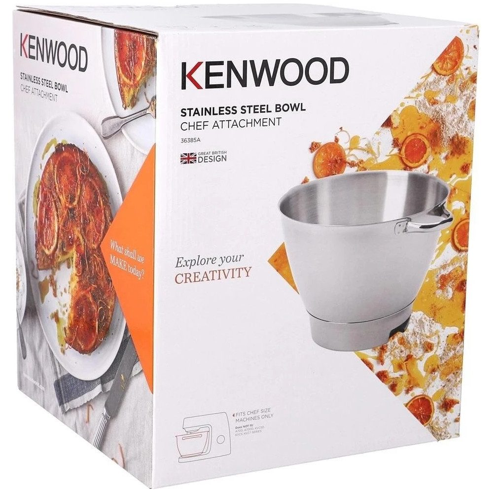 Kenwood Küchenmaschinenschüssel AW36385B01 4,6 L - Küchenmaschinen-Schüssel - edelstahl, Edelstahl