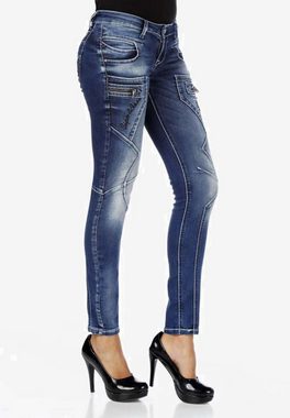 Cipo & Baxx Bequeme Jeans mit niedriger Taille in Skinny Fİt