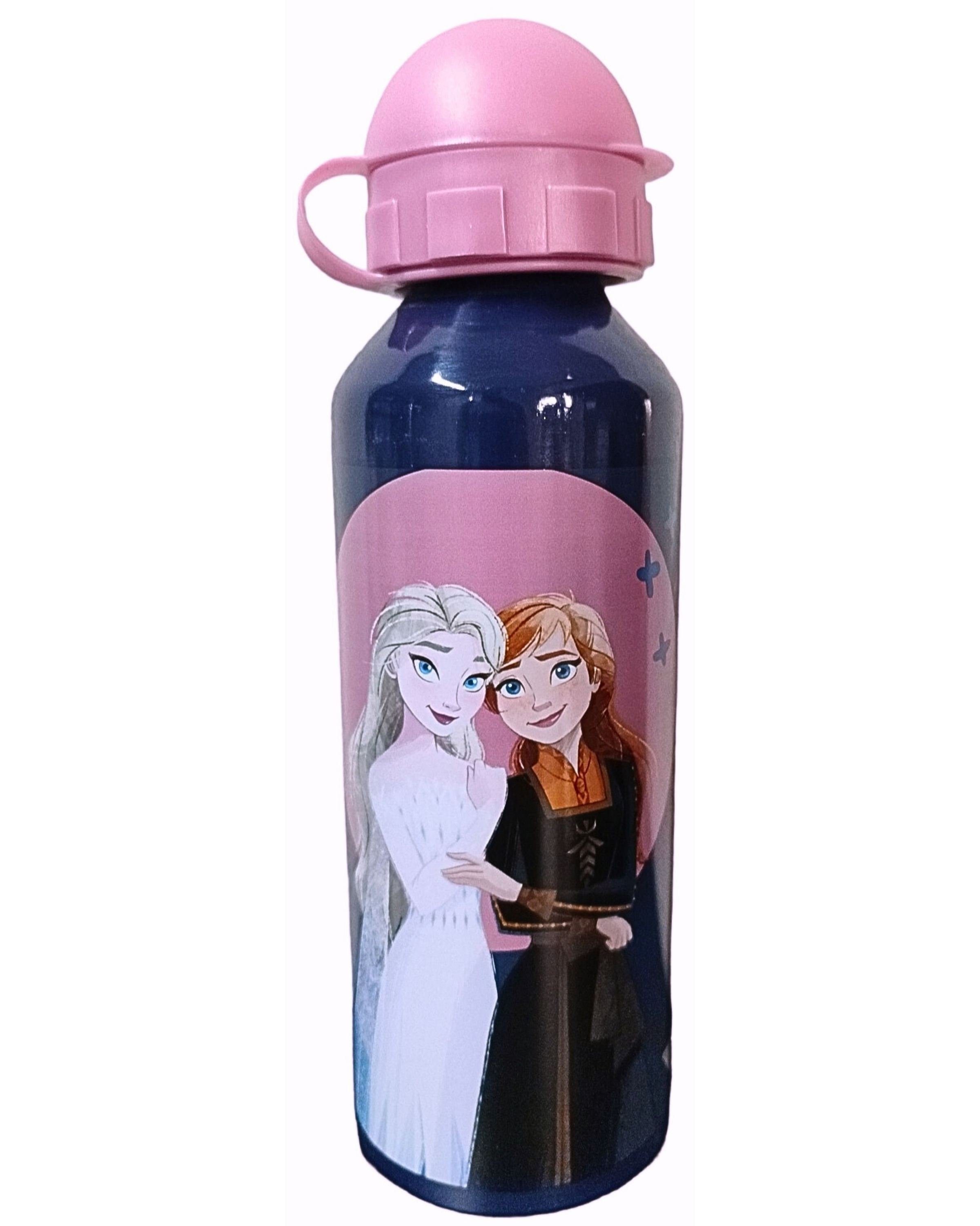 Disney Frozen Trinkflasche Elsa & Anna, Kinder Sport-Aluminiumflasche 520 ml BPA frei