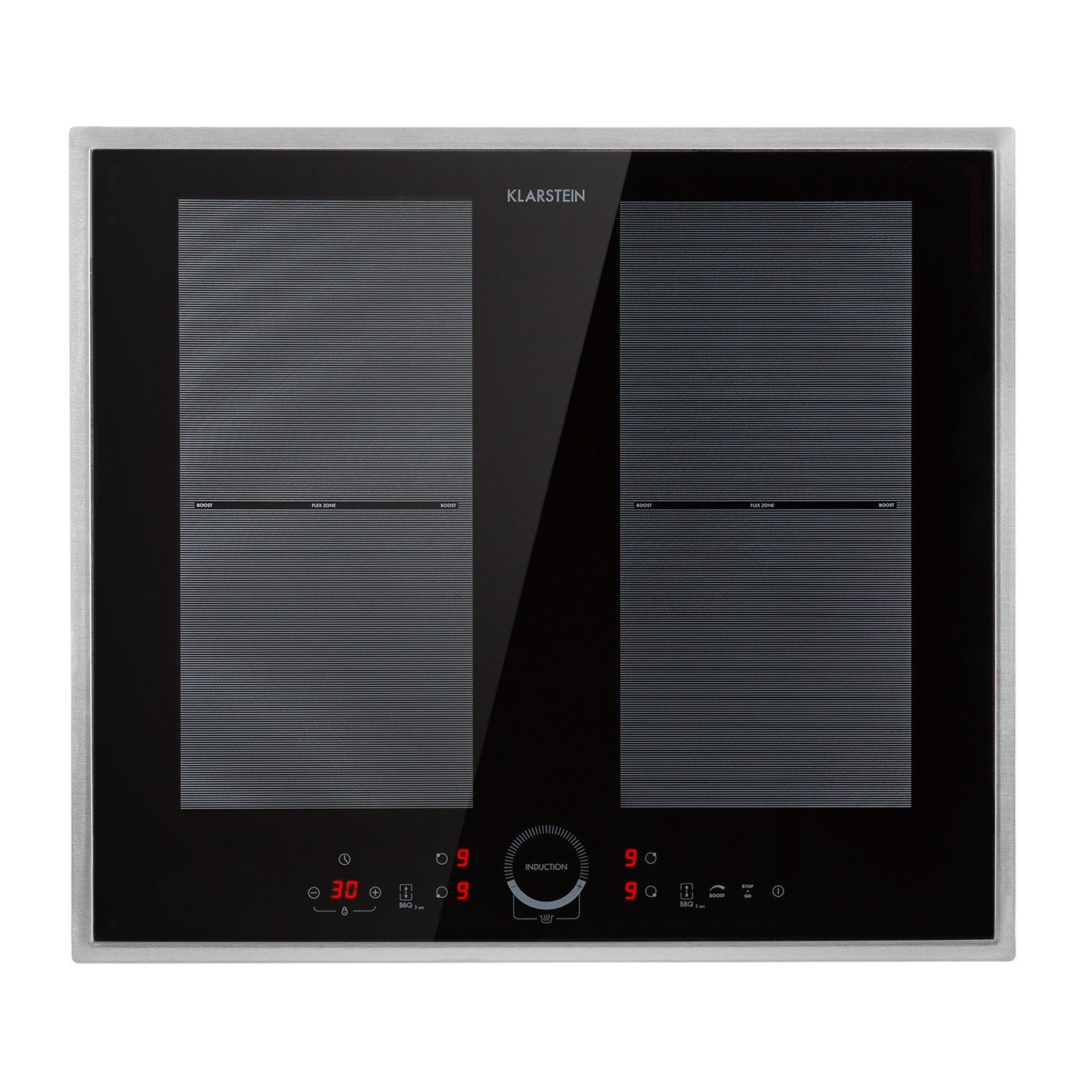 Klarstein Induktions-Kochfeld Delicatessa 60 Prime, Einbau Glaskeramikkochfeld 4 Platten Elektro Einbaukochfeld Induktion