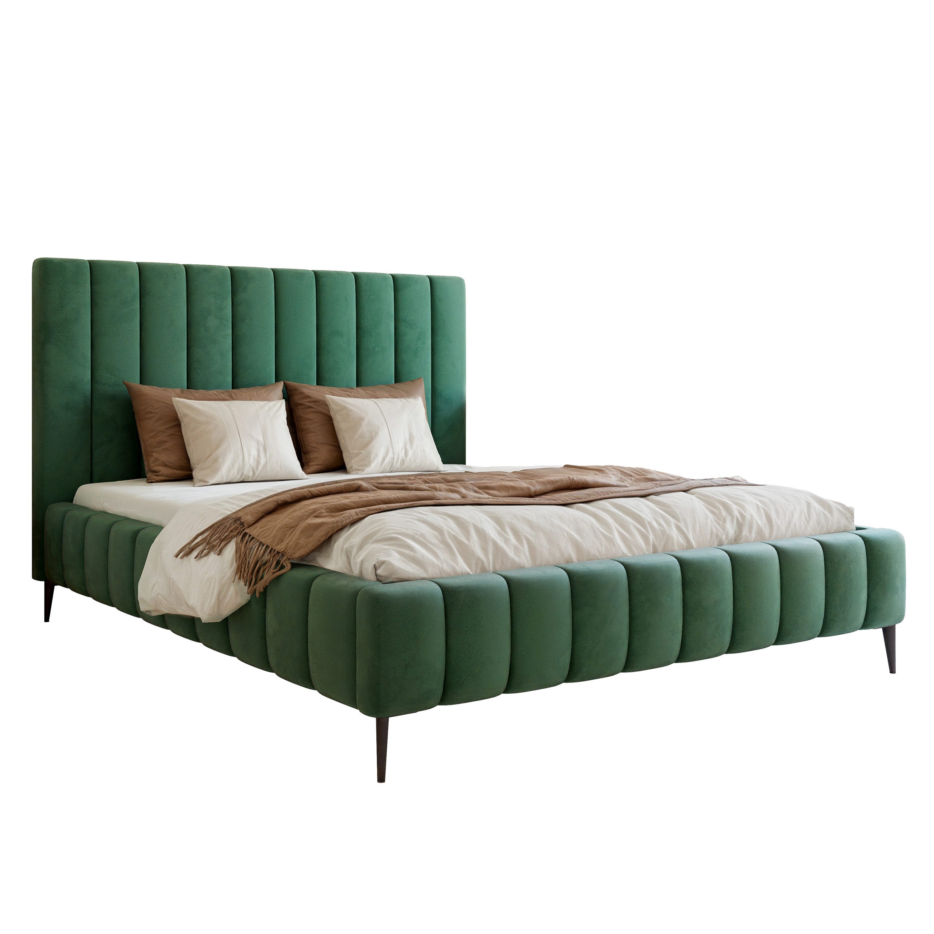 Goldstoff Polsterbett Luxuriöses Bett mit hohem günstig online kaufen