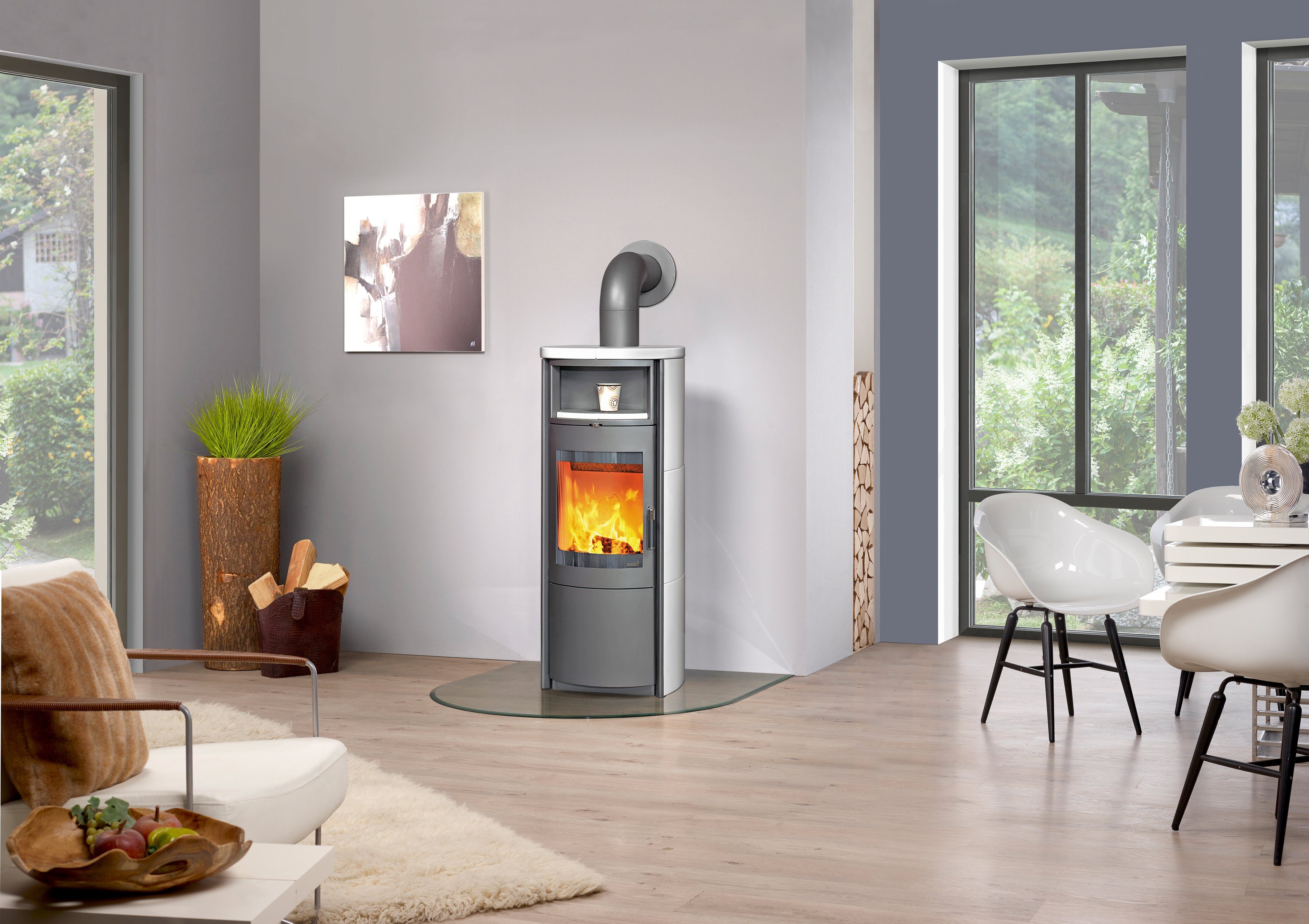 HARK Kaminofen »Nika EcoPlus creme-weiß«, 5 kW, Zeitbrand