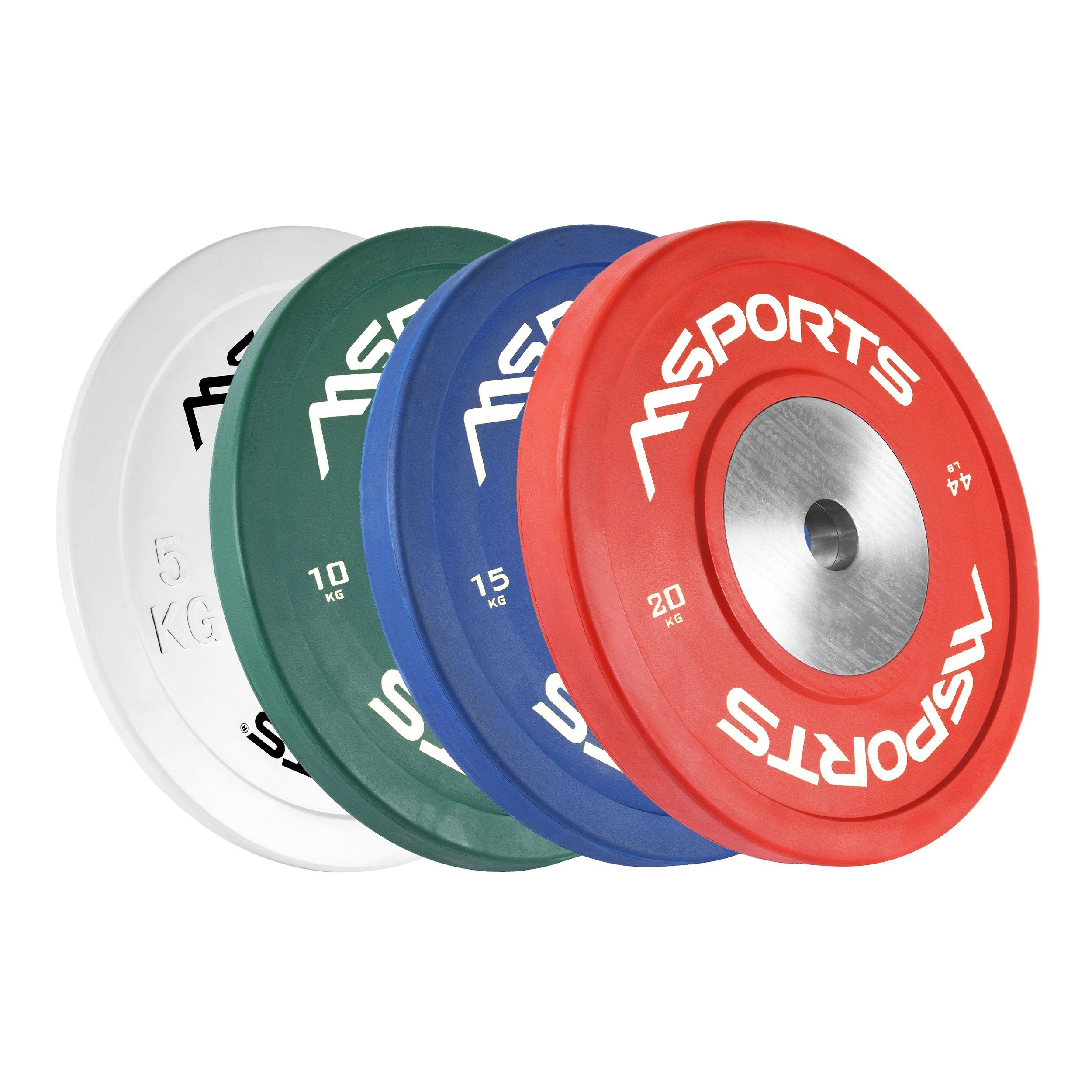 MSports® Hantelscheiben Olympia Hantelscheiben 2er Set Professional 50mm