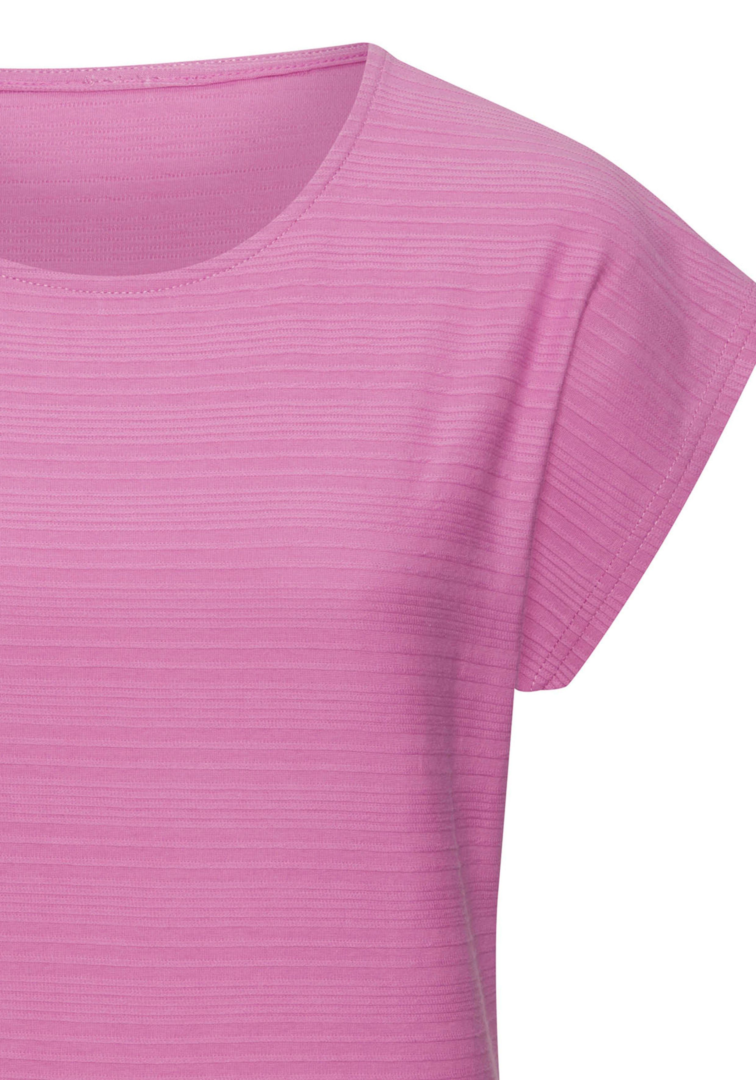 Vivance T-Shirt mit modischer Streifenstruktur aus weicher Baumwoll-Qualität