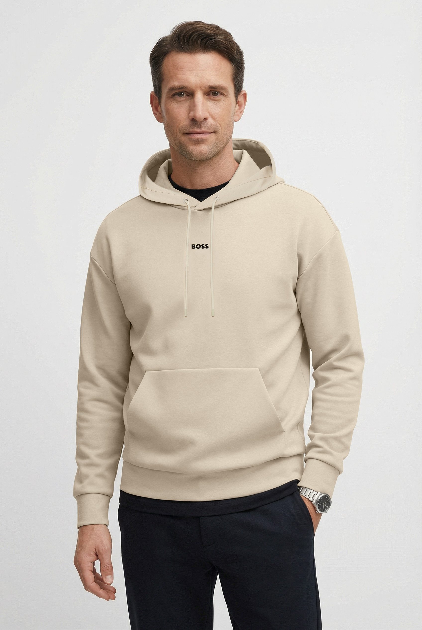 BOSS GREEN Kapuzensweatshirt Sly Zone Kapuze mit Kordelzug, Regular Fit, Kängurutasche
