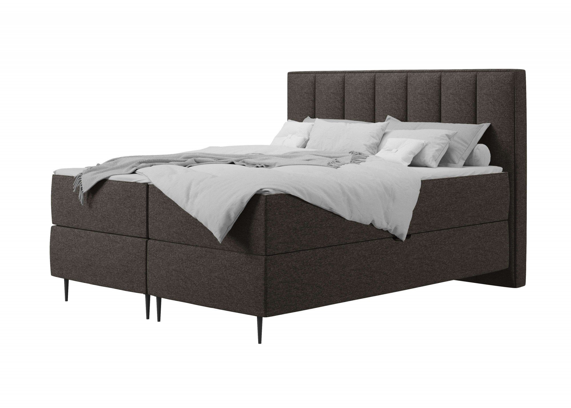 Home affaire Boxbett Rita inkl. Bettkasten, erhältlich in den Breiten 160cm und 180cm, mit Taschen-Federkernmatratze, Komfortliegehöhe von 61cm