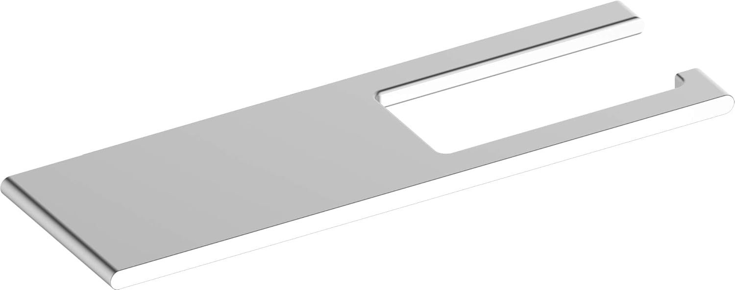 Keuco Toilettenpapierhalter Edition 400 mit offenem Bügel und Ablage, starr, aus Aluminium, silber eloxiert, Made in Germany, Wandmontage