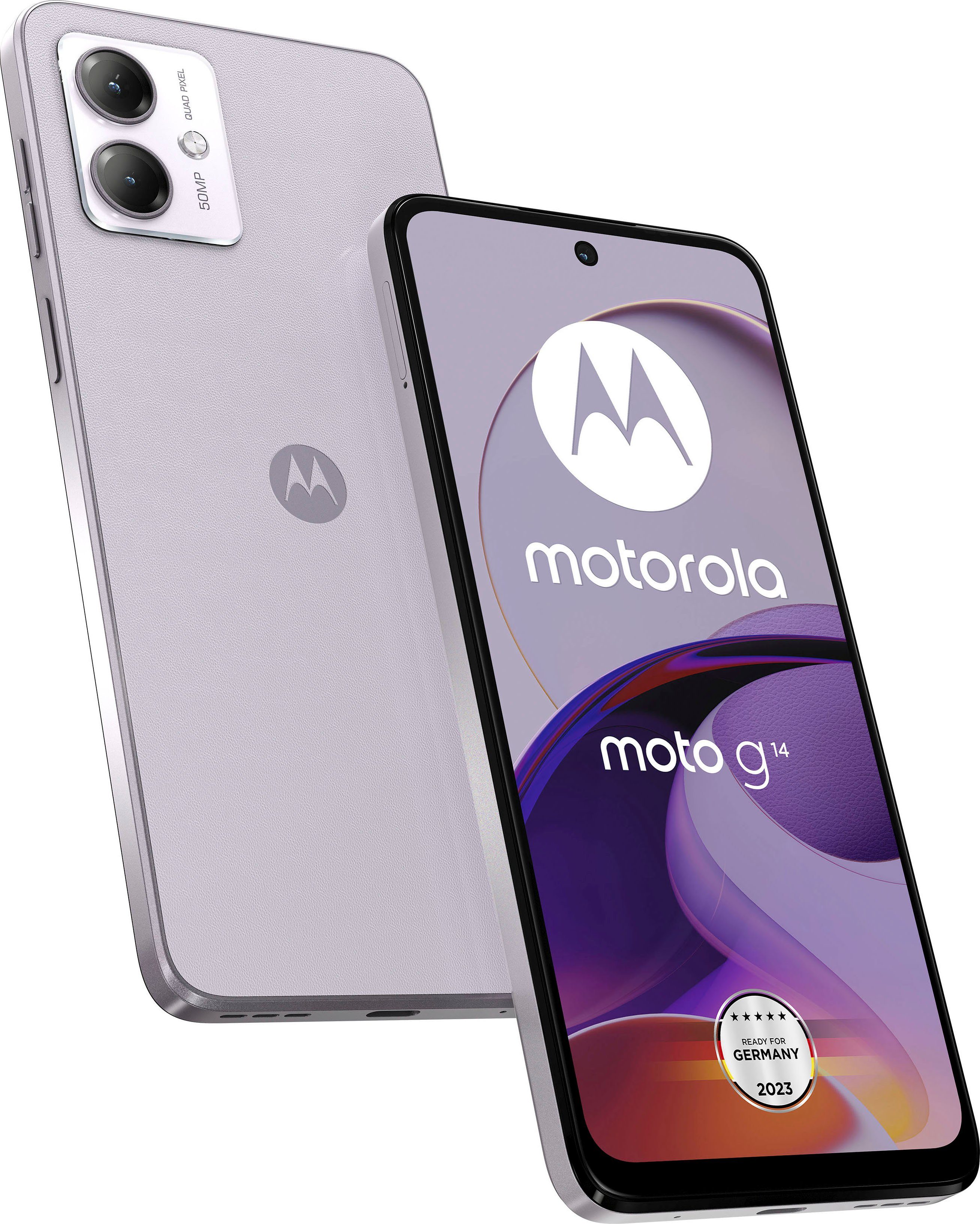 Motorola moto g14 Smartphone (16,51 cm/6,5 Zoll, 128 GB Speicherplatz, 50 MP Kamera) Pale Lilac