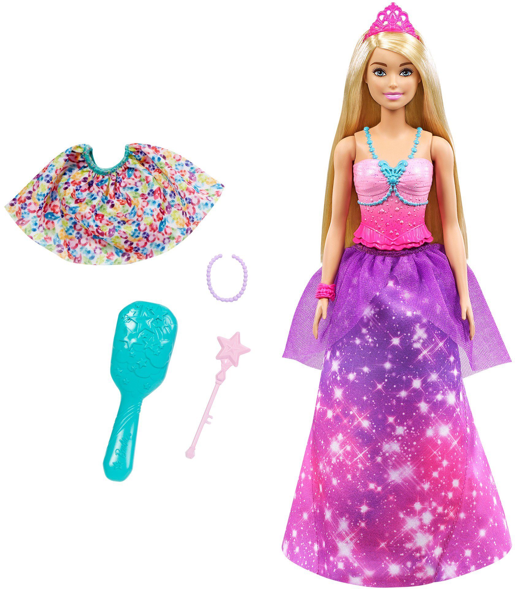 Image of Barbie Anziehpuppe »Dreamtopia 2-in-1 Prinzessin & Meerjungfrau Puppe«
