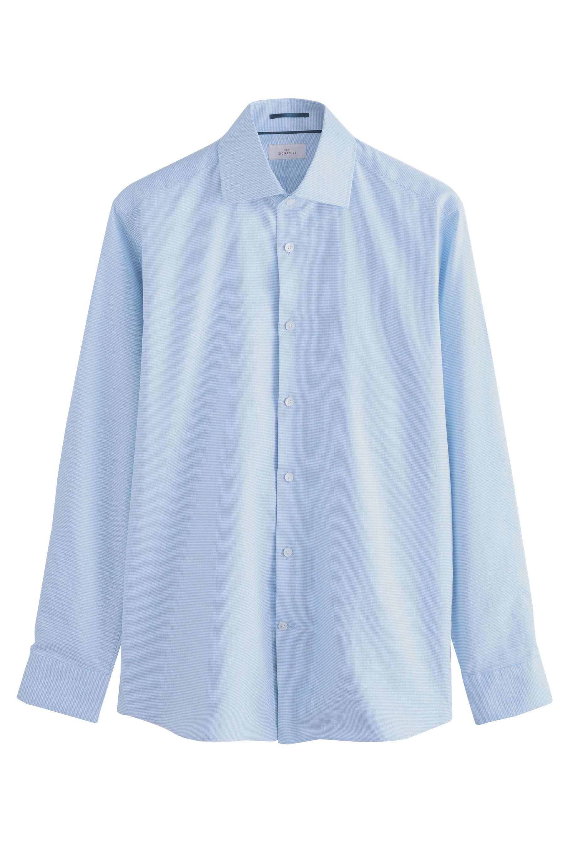Langarmhemd Elegantes Signature Slim Fit Strukturhemd