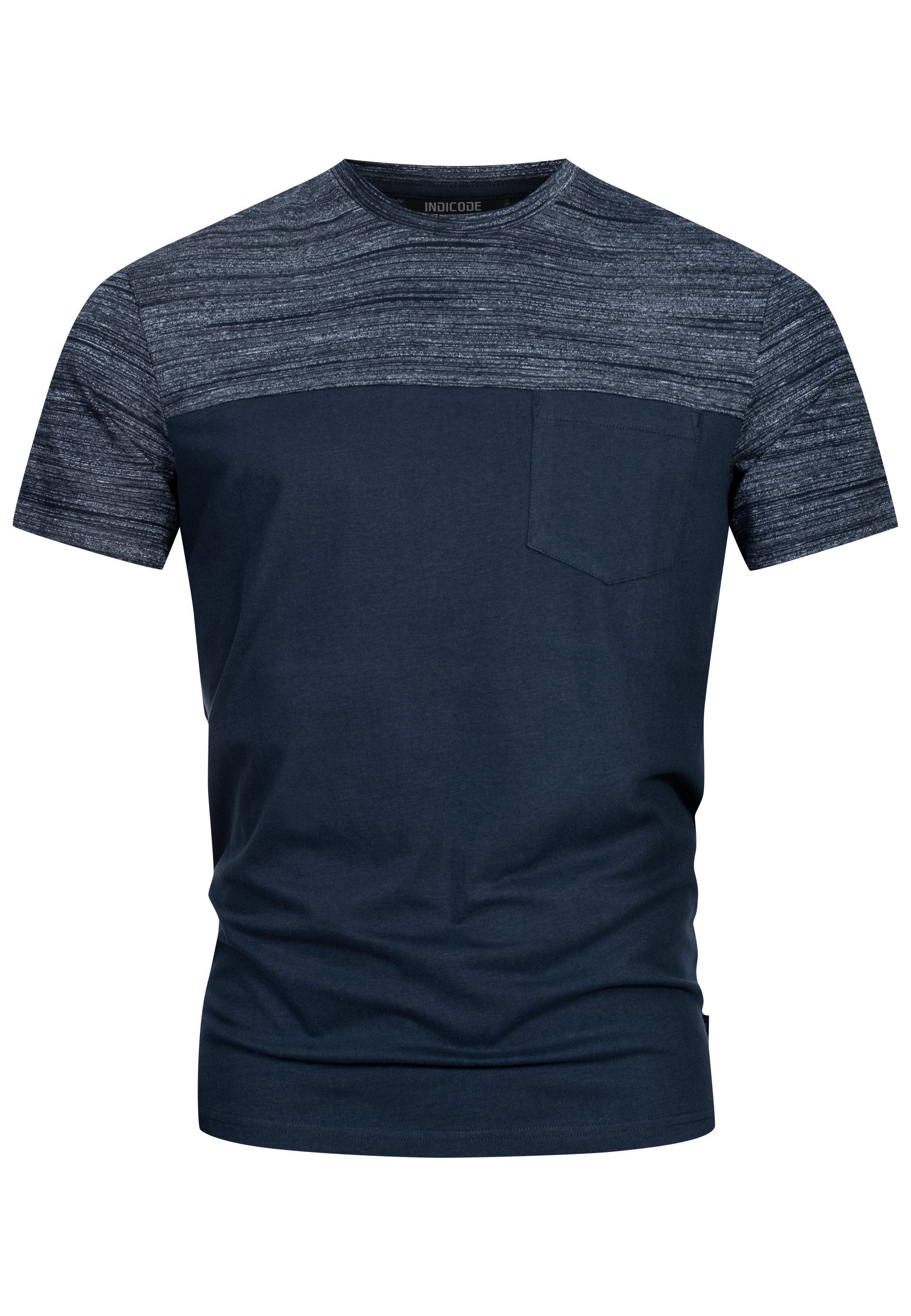Indicode T-Shirt Herren INSprings Shirt Tee Herrenshirt mit dezenter Brustt günstig online kaufen