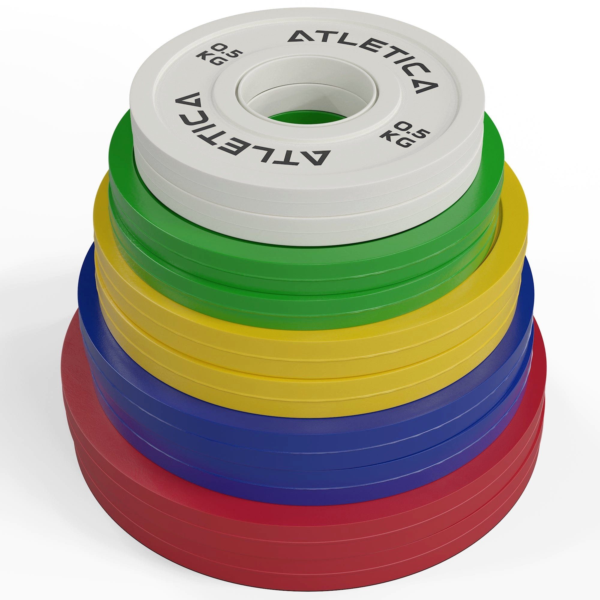 ATLETICA Hantelscheiben Fractional Plates, 15 kg Wettkampf-Flair paarweise, gummiert, Set