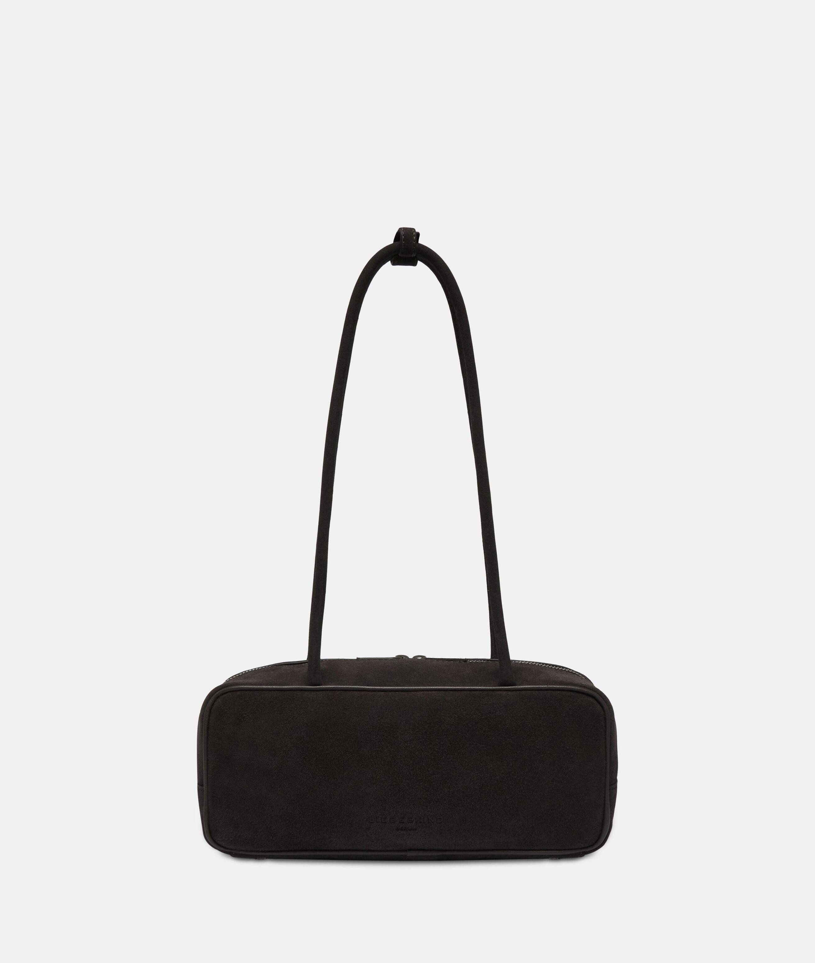 Liebeskind Berlin Schultertasche Jil Satchel S, Handliche Schultertasche aus weichem Veloursleder
