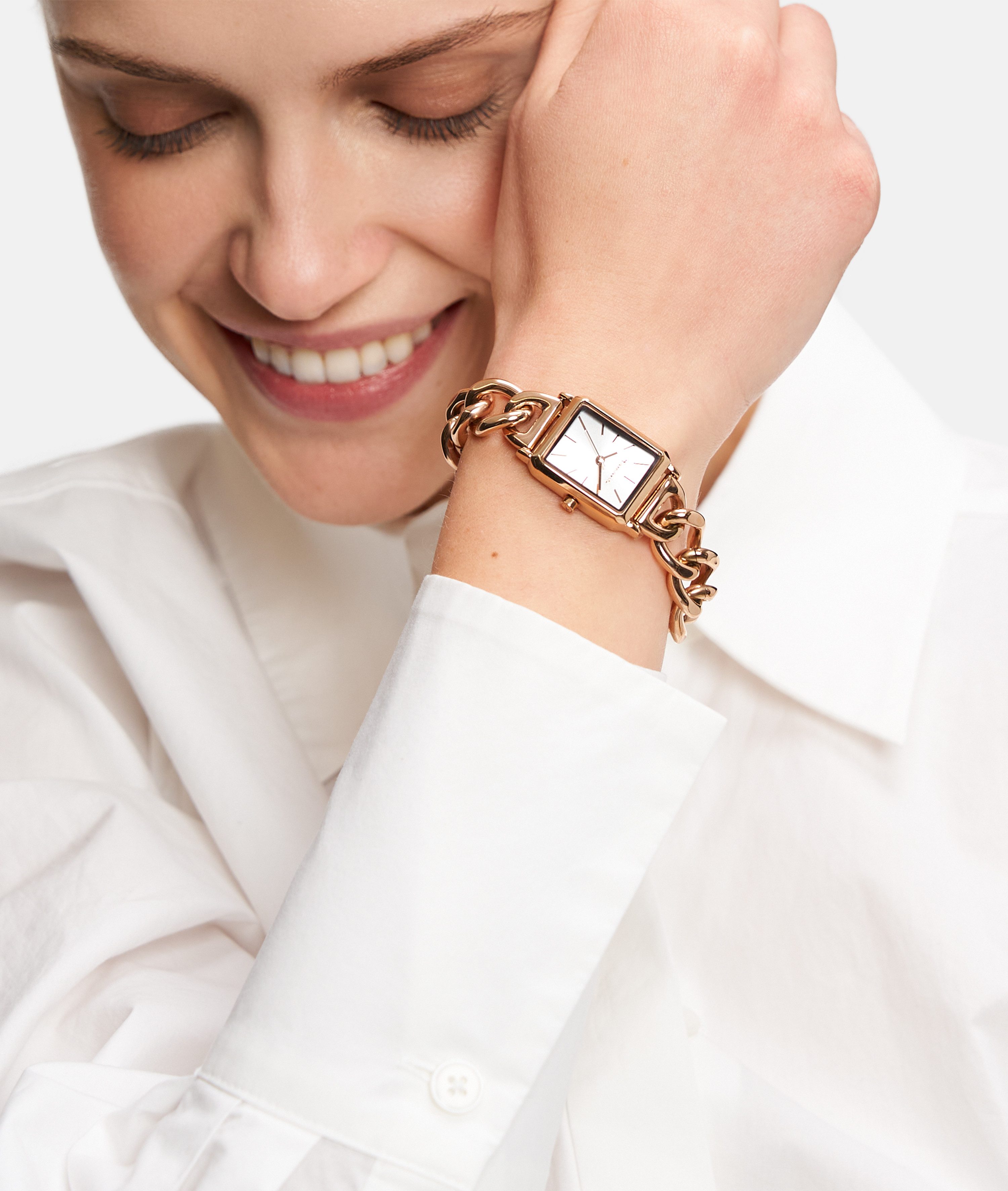 Tamaris Quarzuhr Chain Watch TT-0173-MQ, Armbanduhr, Damenuhr, Edelstahlarmband, analog