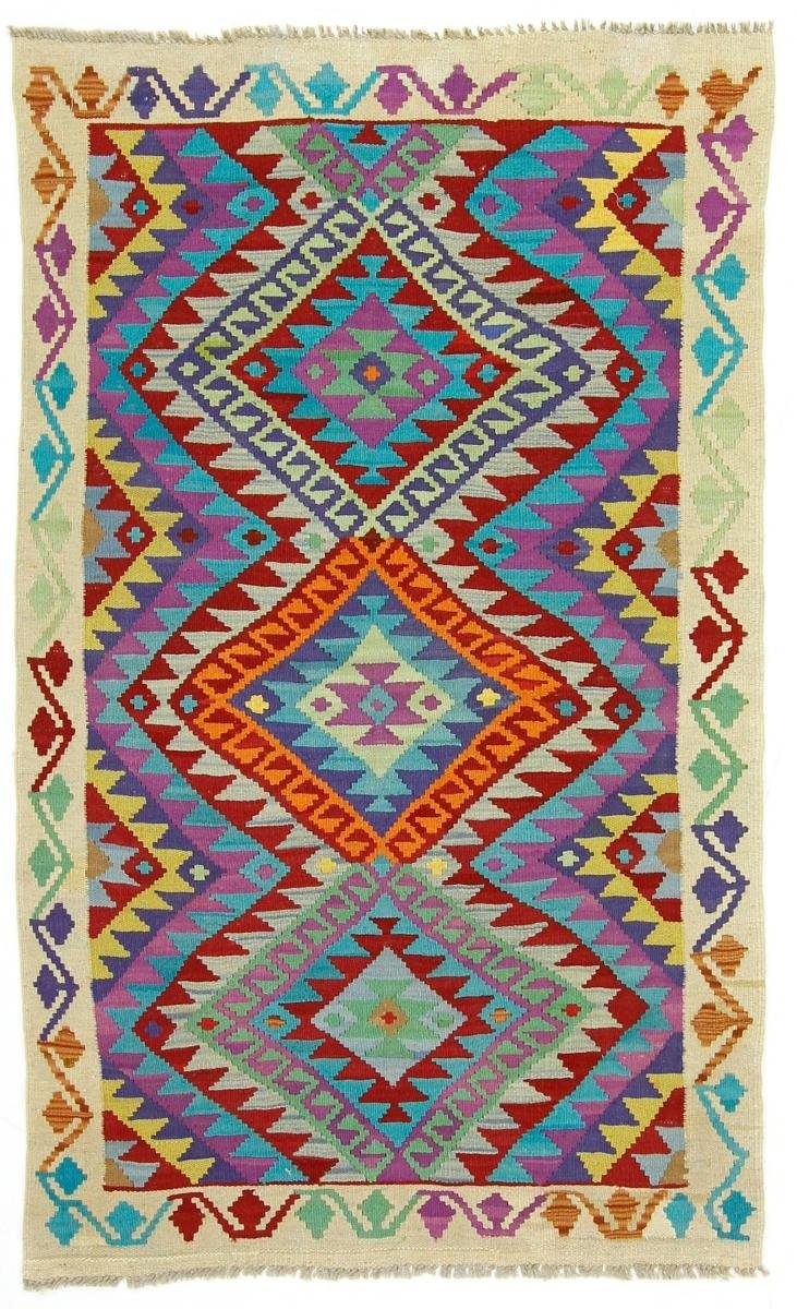 Orientteppich Kelim Afghan Heritage 95x155 Handgewebter Moderner Orientteppich, Nain Trading, rechteckig, Höhe: 3 mm