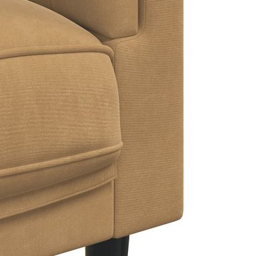 vidaXL Sofa Sofa mit Kissen 2-Sitzer Braun Samt