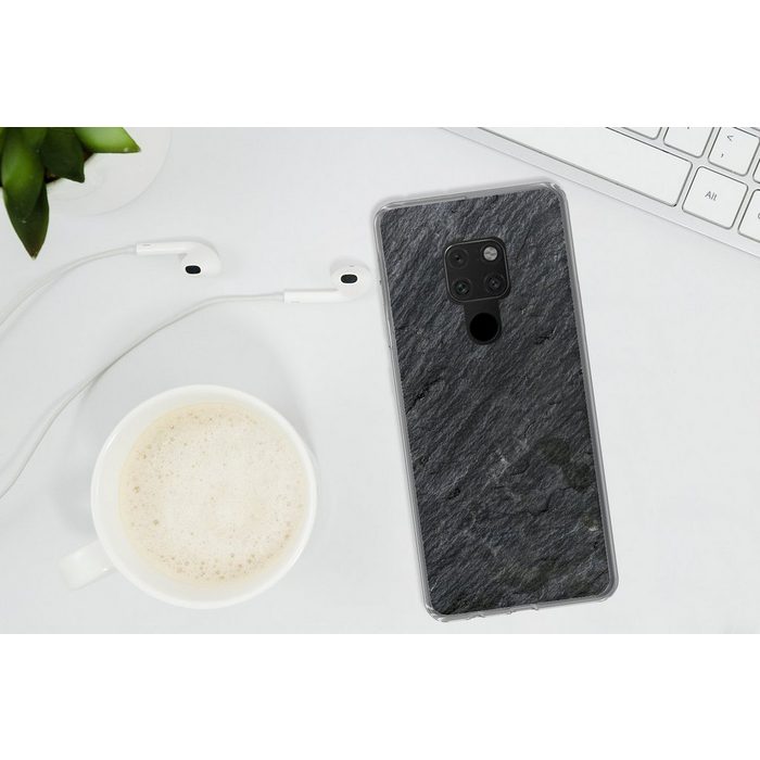MuchoWow Handyhülle Naturstein - Industriell - Schiefer - Strukturiert - Grau Phone Case Handyhülle Huawei Mate 20 Silikon Schutzhülle OR12511