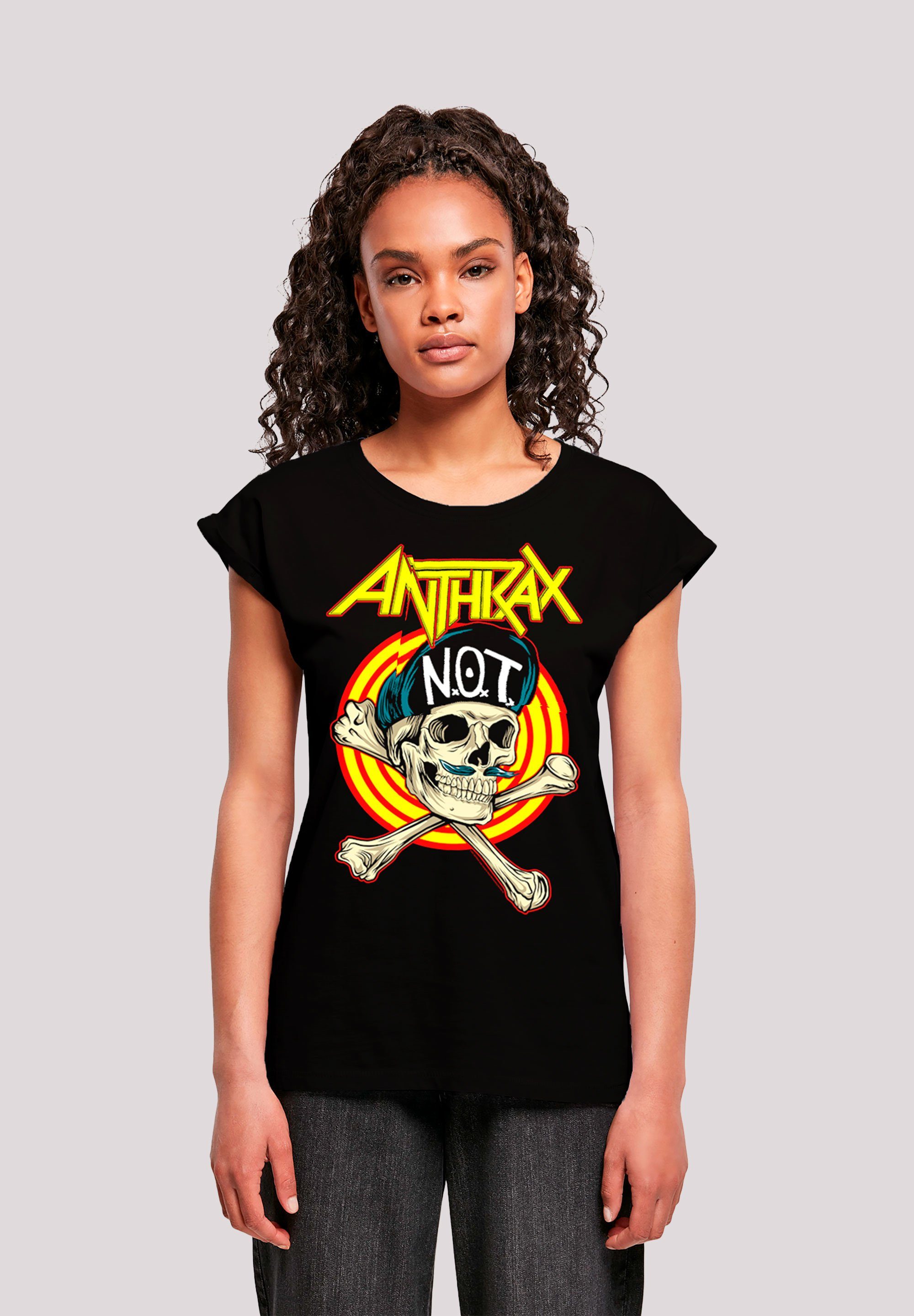 F4NT4STIC T-Shirt Anthrax N.O.T. Man Skull - Premium Rock Musik Merch