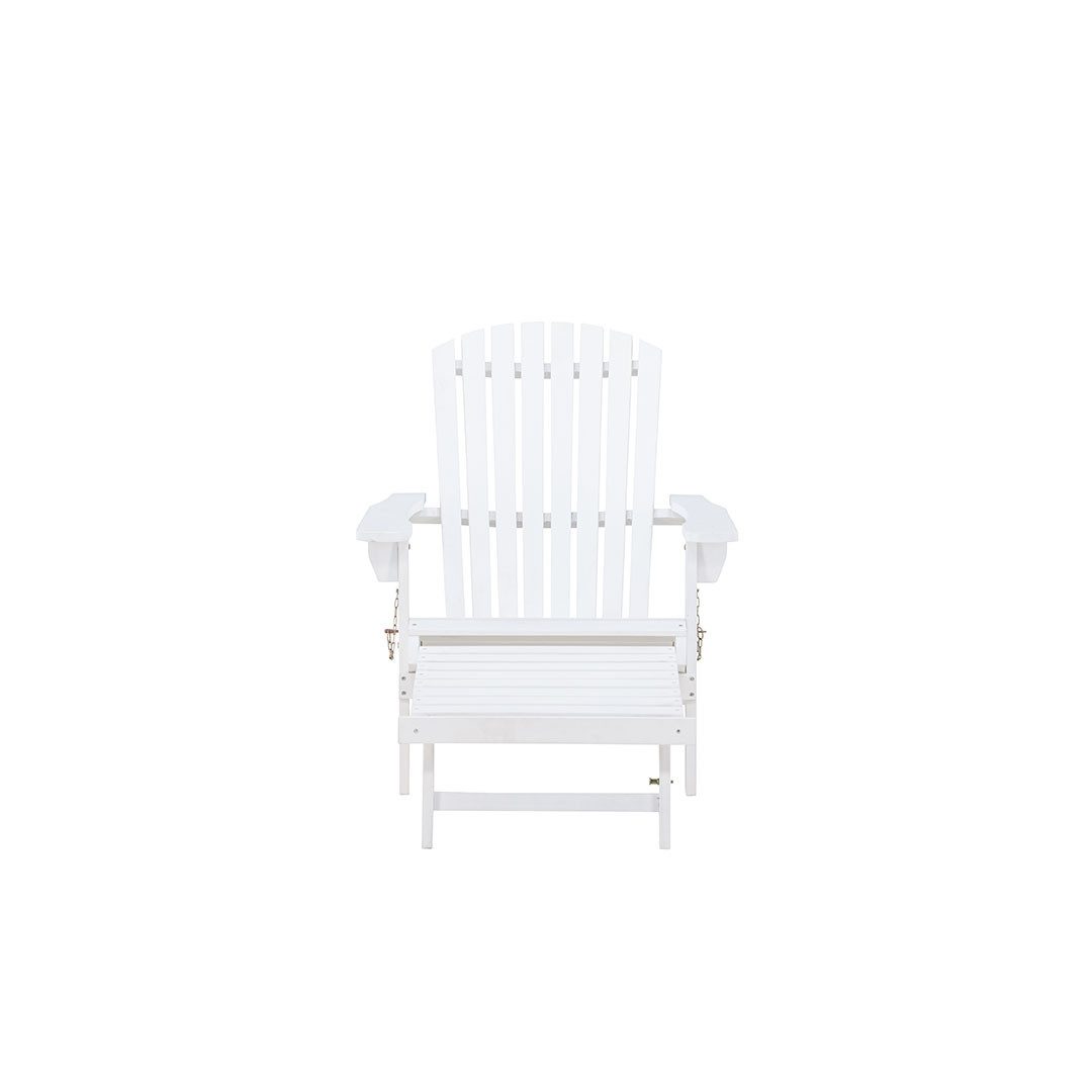 Gartenlounge-Set Tropea Loungesessel mit ausziehbarem Fußteil weiß.