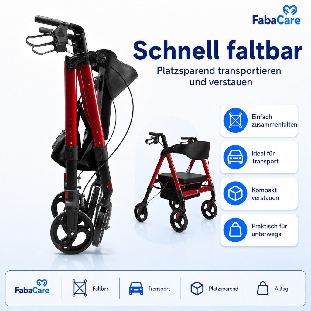 FabaCare Rollator FabaCare Goliat XL Leichtgewichtrollator bis 200 kg