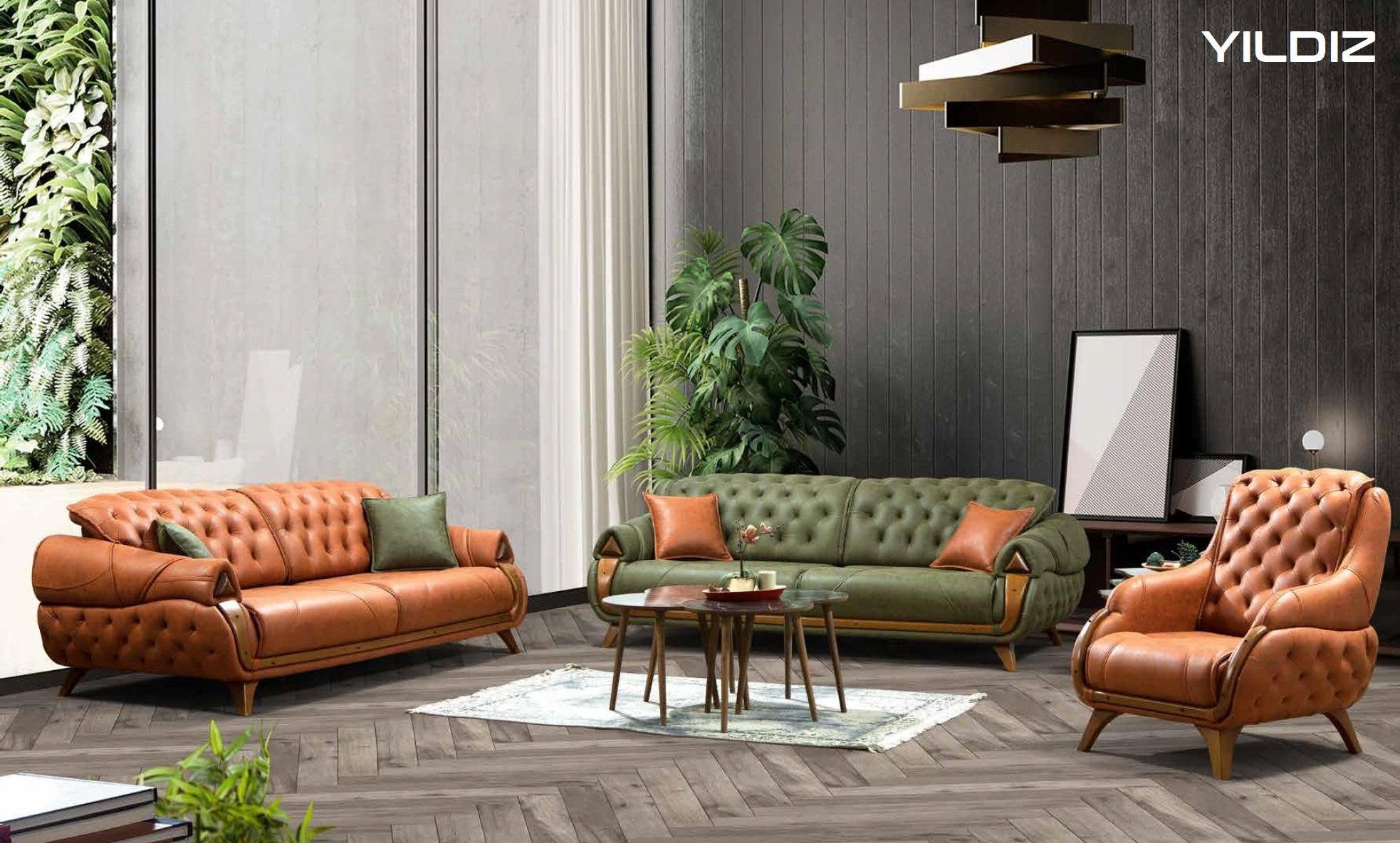 in Polster Sofas Sitzer Klassisch Made 3 Couch Zimmer Luxus Möbel Leder, Sitz Europe Sofa JVmoebel