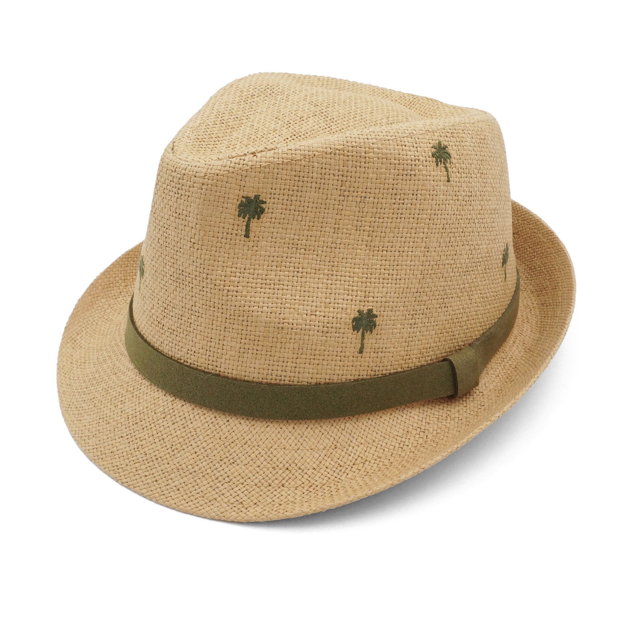 MAXIMO Strohhut KIDS BOY-Trilby Palmen Futter (1-St)