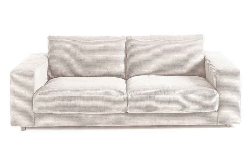 daslagerhaus living Big-Sofa 2-Sitzer mit Armlehnen Downtown Cord