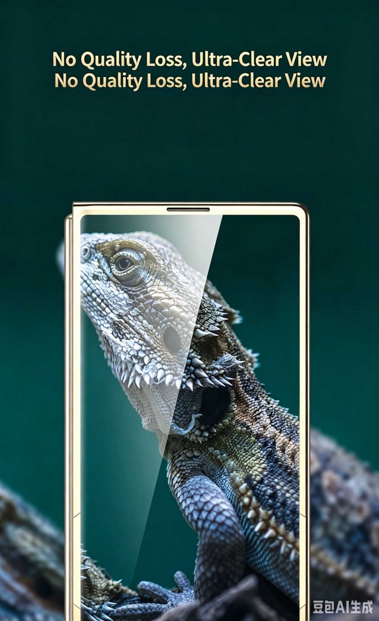 Wigento Handyhülle + Display Schutzglas Samsung Galaxy Z Fold8 Ultra Löwe Design 360 Grad 8,0 Zoll und 6,5 Zoll, Schutzglas, mit Motiv – Bild 4 von 5