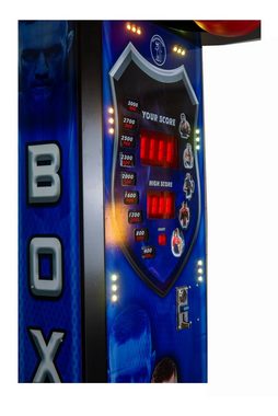 Boxfreund Boxstation Boxautomat Kraftmesser Box Automat Boxen Kraftgerät Kirmes Rot Blau, Schwierigkeit & Spiele verstellbar, Qualitativ, Modern