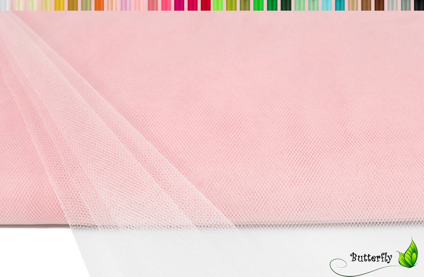 Creativery Stoff, TÜLL Stoff 10m x 150cm