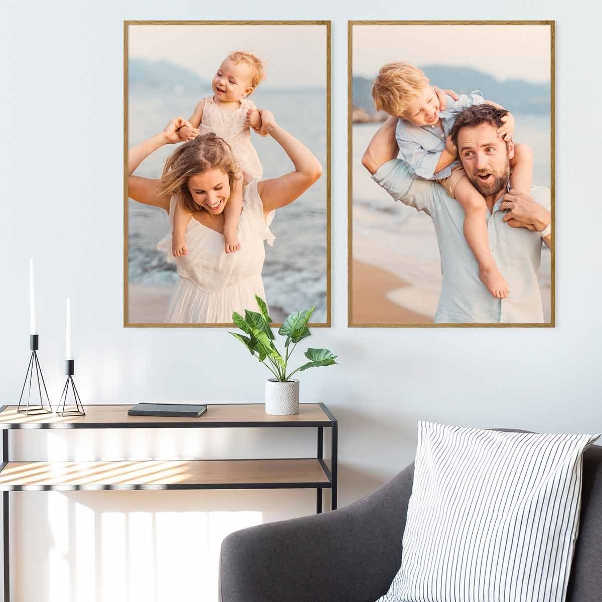 PHOTOLINI Bilderrahmen 2er Set Massivholz-Rahmen Modern günstig online kaufen