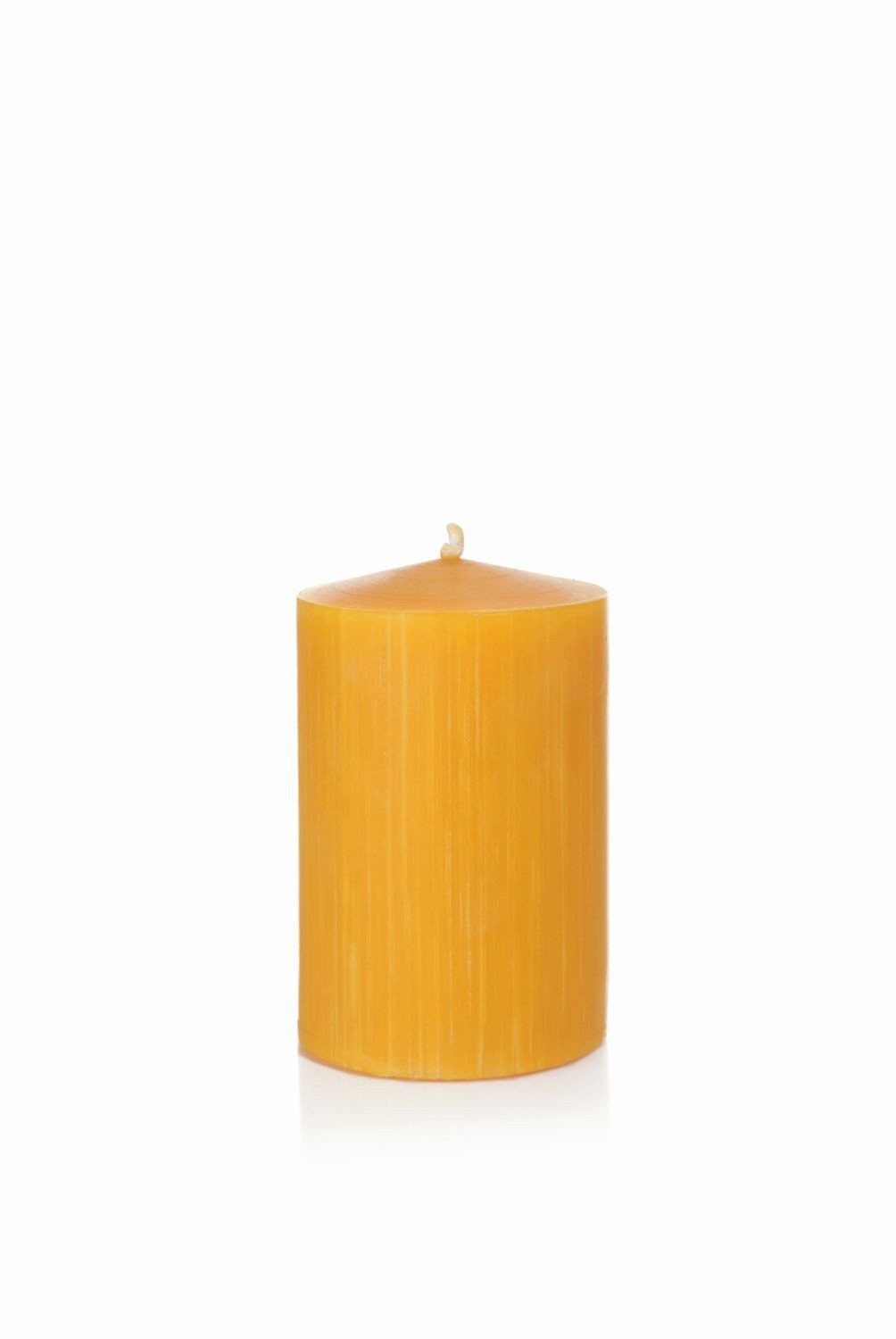INNA-Glas Stumpenkerze Bienenwachskerze BABETTE, natur-gelb, 12 cm, Ø8 cm, 72h