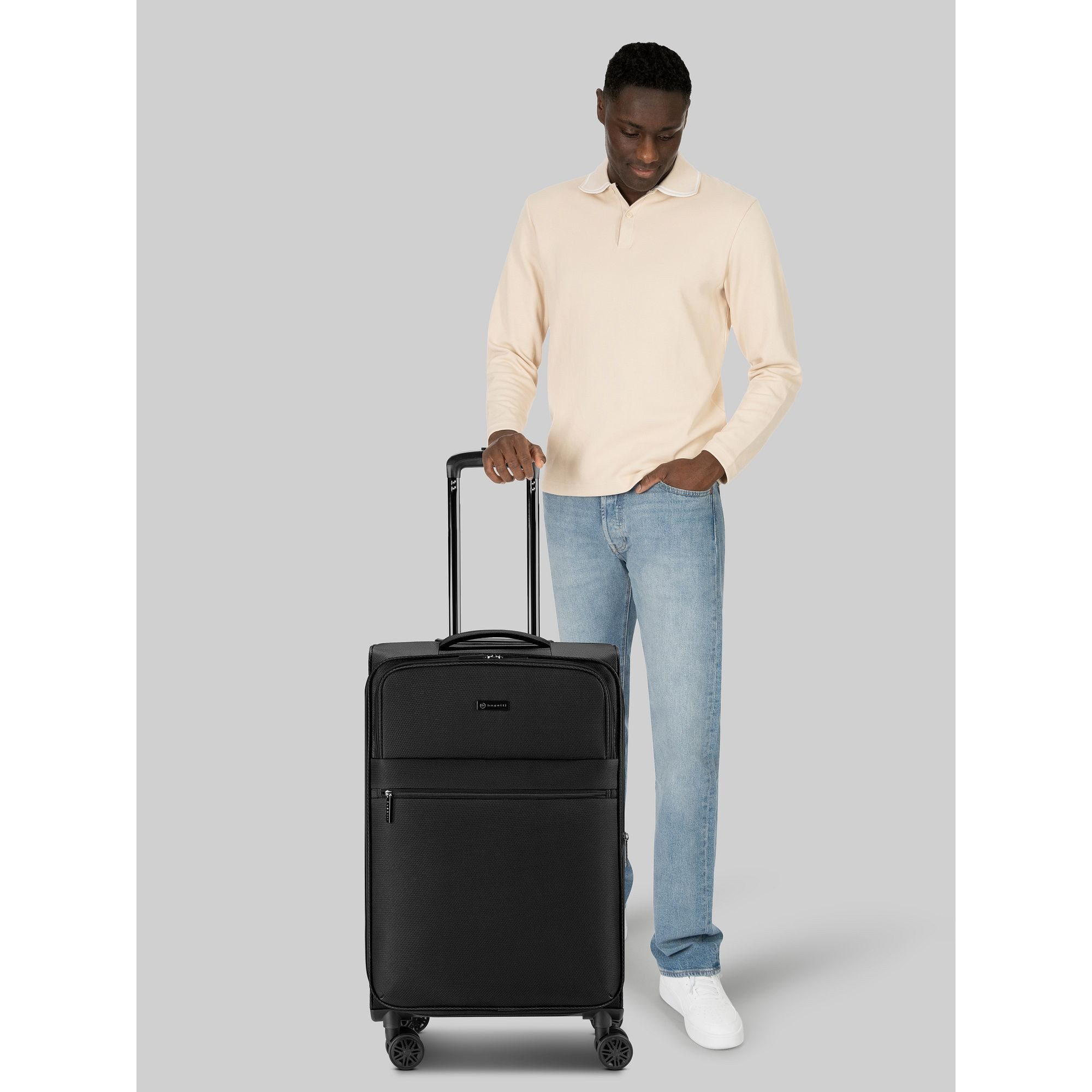 bugatti Weichgepäck-Trolley Valencia Soft, 4 Rollen, Polyester