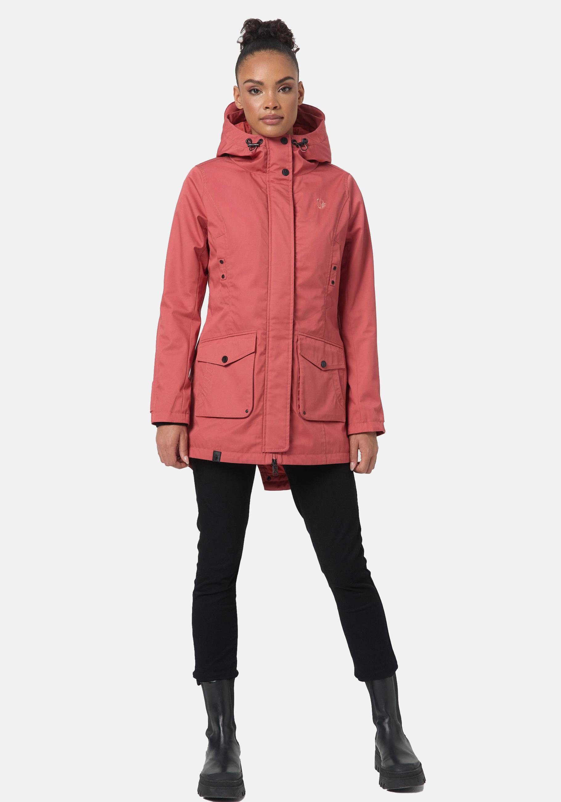 Navahoo Parka Brinjaa Modischer Winter Kurzmantel mit zahlreichen Taschen
