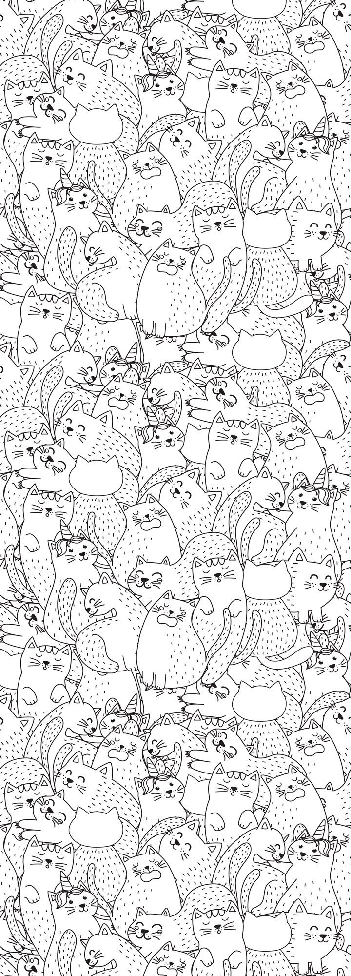 queence Wandsticker Katzen (1 St), DIY-Wandsticker zum Bemalen