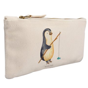 Mr. & Mrs. Panda Kosmetiktasche Pinguin Angler - Weiß - Geschenk, Makeup, Stiftemäppchen, verträumt, (1-tlg)