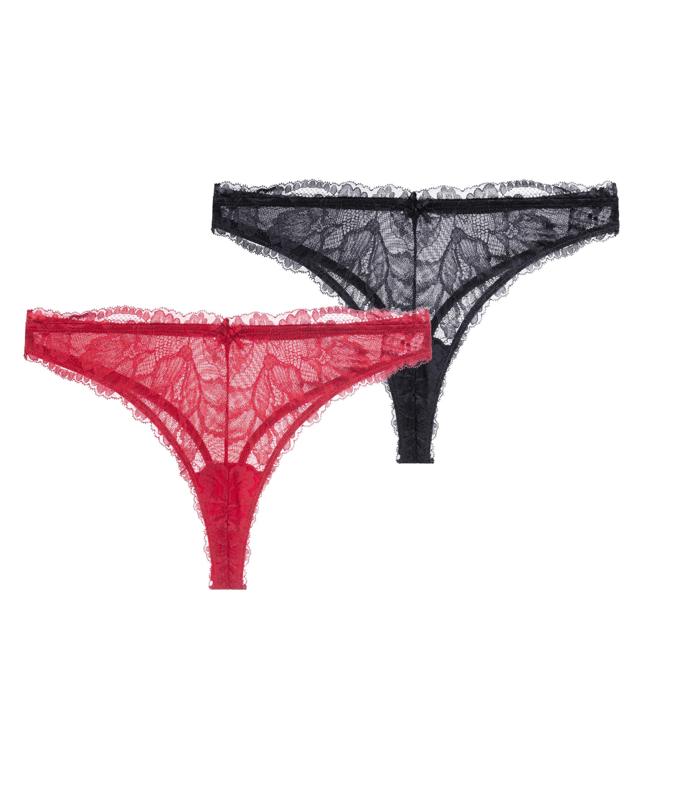Dorina Tanga Perfect Lace (2er Pack) aus federleichter Spitze, hochgeschnitten