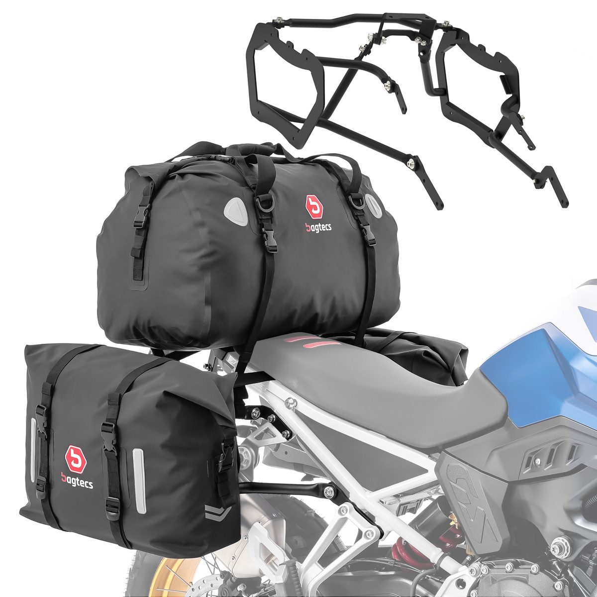 Kofferset Satteltaschen Set WP8 für BMW F 900 GS 24-26 Kofferträger + Hecktasche