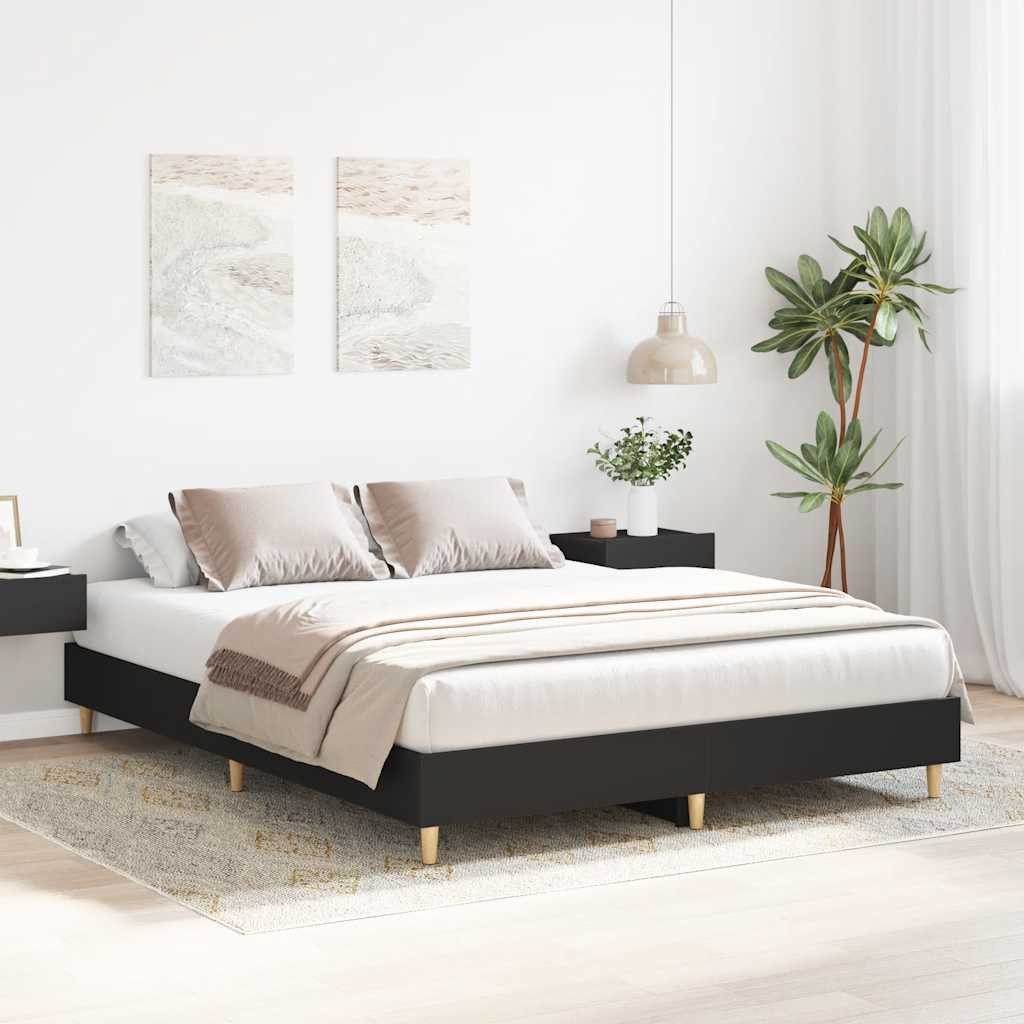 vidaXL Bett Bettgestell ohne Matratze Schwarz günstig online kaufen